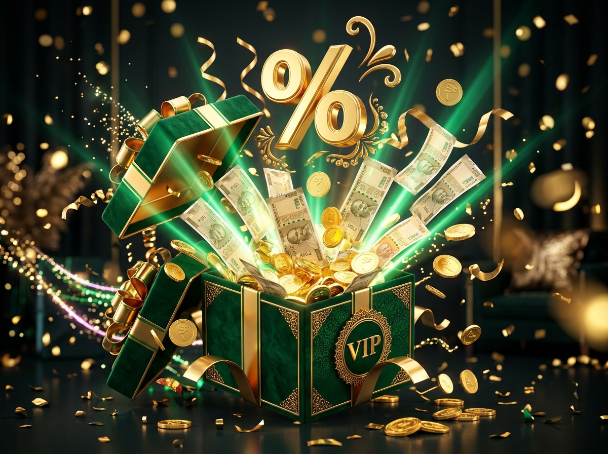 100% Welcome Bonus Cash and Rewards Gift Box